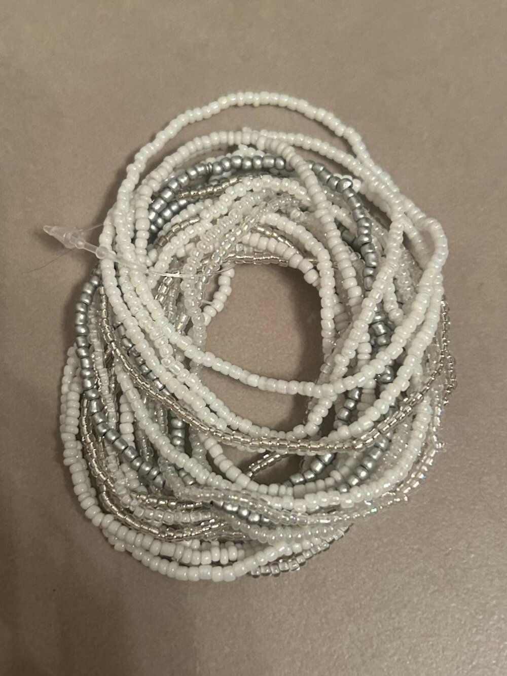 Silver bracelet stack